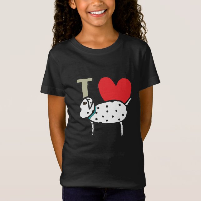 I LIEBE DALMATINER T-Shirt (Vorderseite)