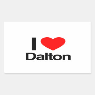 i Liebe Dalton Rechteckiger Aufkleber
