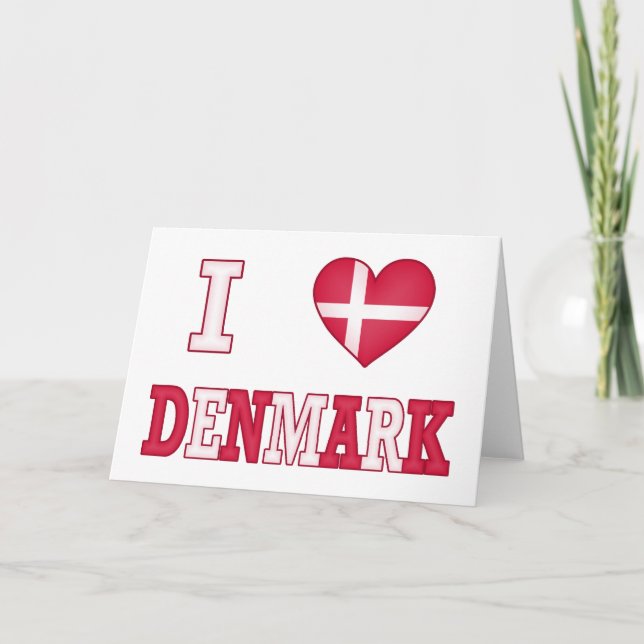 I Liebe Dänemark Karte (Vorderseite)