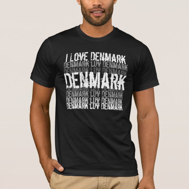I Liebe Dänemark T-Shirt (Vorderseite)