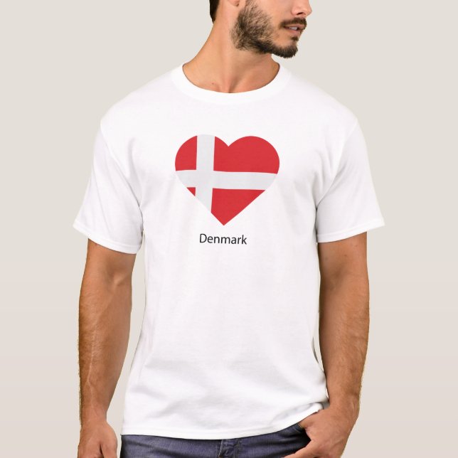 I Liebe Dänemark T-Shirt (Vorderseite)