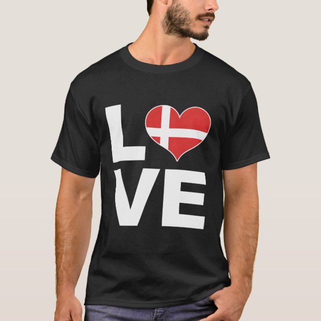 I Liebe Dänemark T-Shirt (Vorderseite)