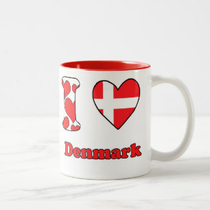 I Liebe Dänemark Zweifarbige Tasse