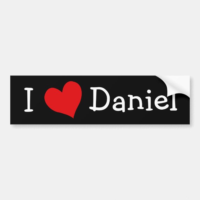 I Liebe Daniel Autoaufkleber (Vorne)