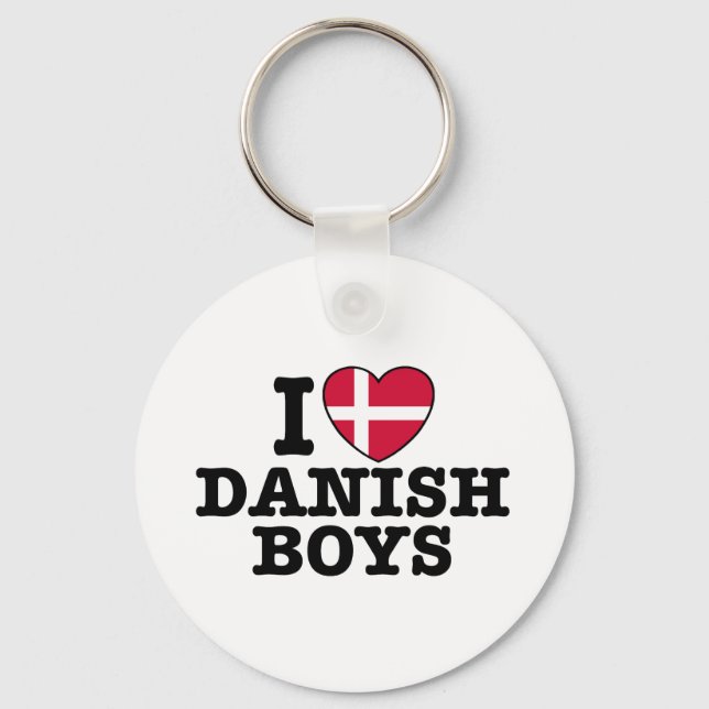 I Liebe Danish Boys Schlüsselanhänger (Vorderseite)