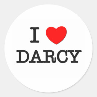I Liebe Darcy Runder Aufkleber