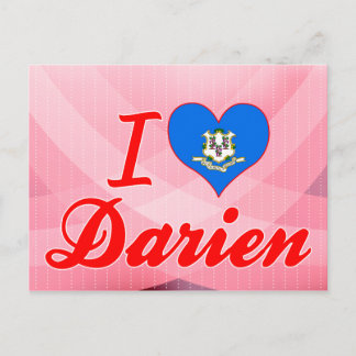 I Liebe Darien, Connecticut Postkarte