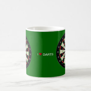 I LIEBE DARTS KAFFEETASSE