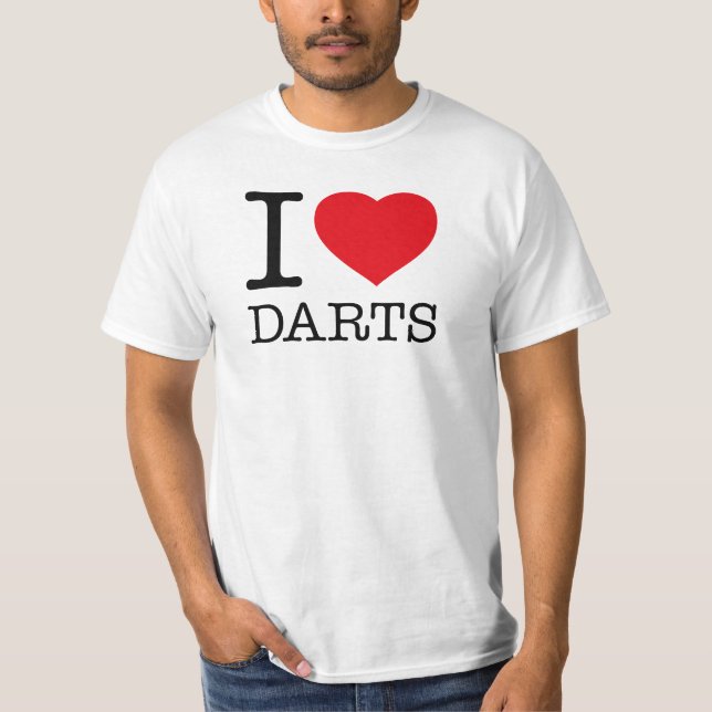 I LIEBE DARTS T-Shirt (Vorderseite)