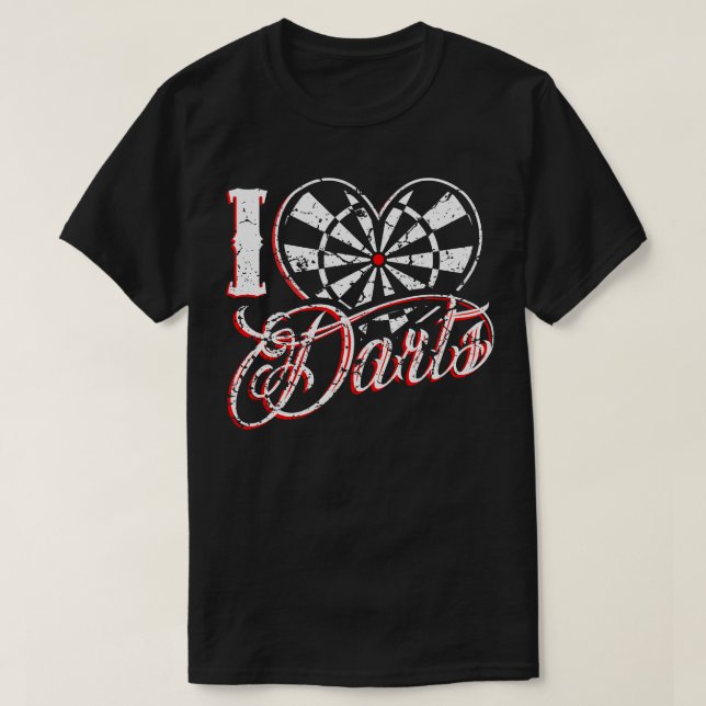 I Liebe Darts T-Shirt (Design vorne)