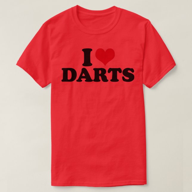 I Liebe Darts T-Shirt (Design vorne)