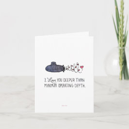 I Liebe, dass Sie die maximale Betriebtiefe nicht Karte