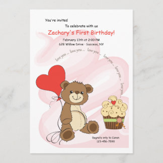 I Liebe, dass Sie erste Geburtstagseinladung haben Einladung