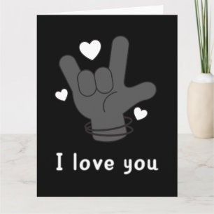 I LIEBE, DASS SIE SPRACHE UNTERZEICHNEN KARTE