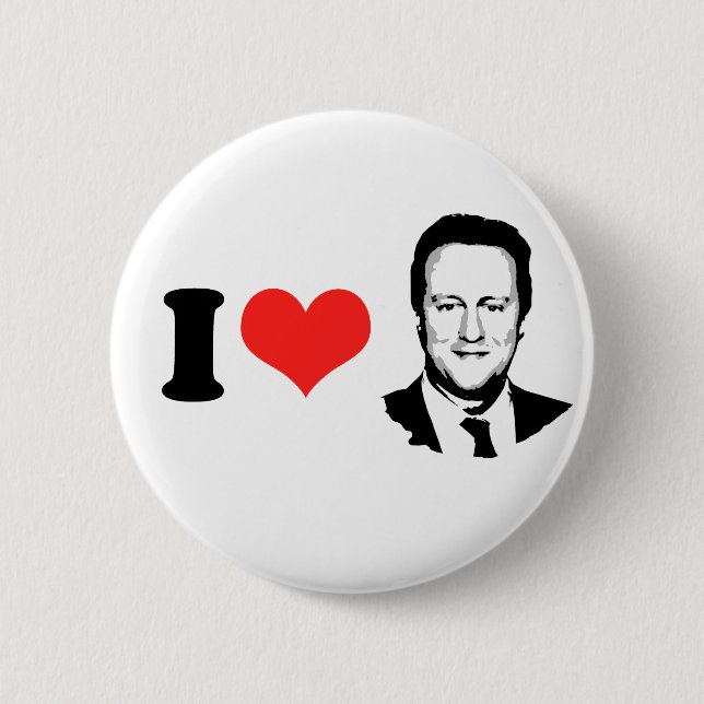 I Liebe David Cameron Button (Vorderseite)