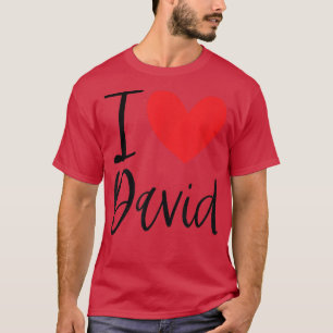 I Liebe David Name Heart Personalisiert Men Typ BE T-Shirt
