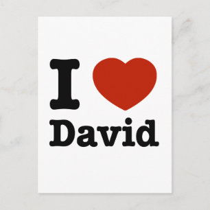 I Liebe David Postkarte