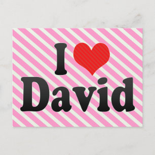 I Liebe David Postkarte
