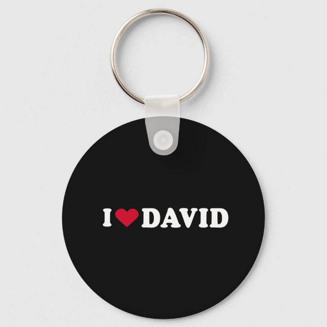 I LIEBE DAVID SCHLÜSSELANHÄNGER (Vorderseite)