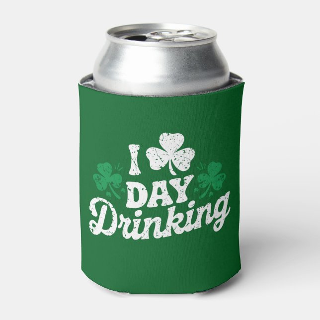 I Liebe Day Drinking Funny St Patrick's Day Irish Dosenkühler (Kanne Vorderseite)