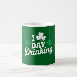 I Liebe Day Drinking Funny St Patrick's Day Irish Kaffeetasse