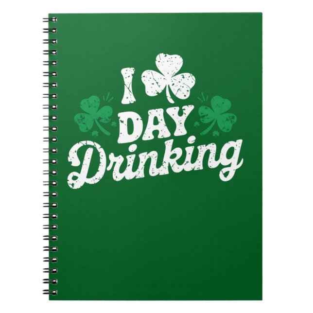 I Liebe Day Drinking Funny St Patrick's Day Irish Notizblock (Vorderseite)