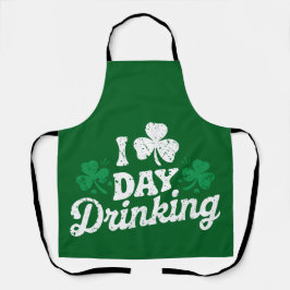 I Liebe Day Drinking Funny St Patrick's Day Irish Schürze