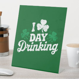 I Liebe Day Drinking Funny St Patrick's Day Irish Sockelschild