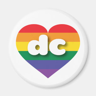 I Liebe DC Gay Pride Regenbogenherz Magnet