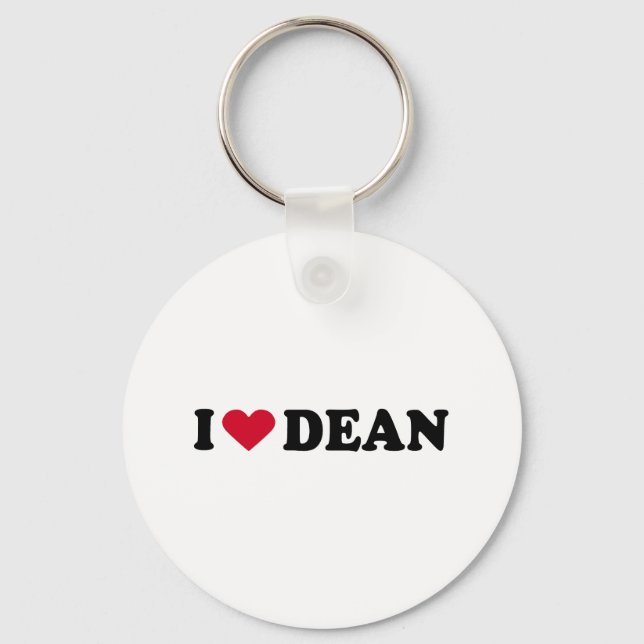 I LIEBE DEAN SCHLÜSSELANHÄNGER (Vorderseite)