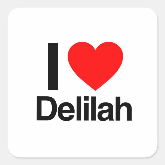 i Liebe delilah.ai Quadratischer Aufkleber (Vorderseite)