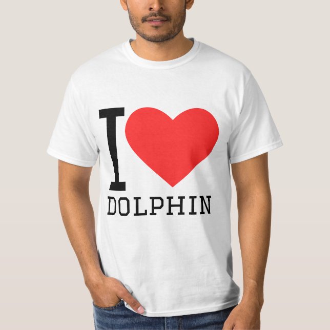 I Liebe Delphin T-Shirt (Vorderseite)