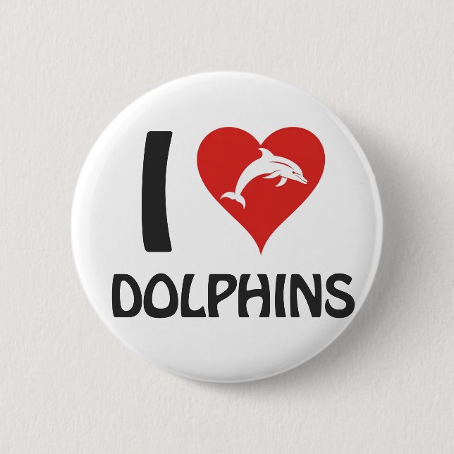 I Liebe Delphine Button (Vorderseite)