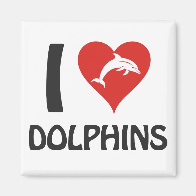I Liebe Delphine Magnet (Vorne)