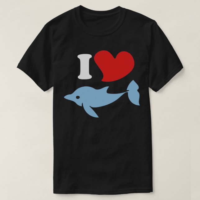 I Liebe Delphine T-Shirt (Design vorne)