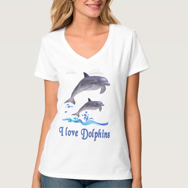 I Liebe Delphine T - Shirt (Vorderseite)