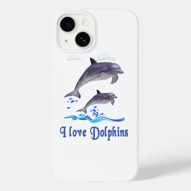 I Liebe Delphins Case-Mate iPhone 14 Fall Hülle (Rückseite)