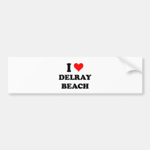 I Liebe Delray Beach Autoaufkleber