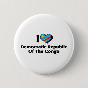 I Liebe Demokratische Republik Kongo Button