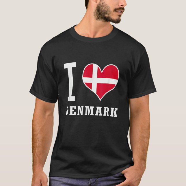 I Liebe Denmark Jeg Elsker Danmark T-Shirt (Vorderseite)