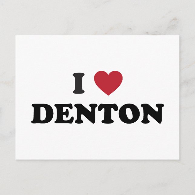 I Liebe Denton Texas Postkarte (Vorderseite)