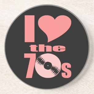 I Liebe der 70er Getränkeuntersetzer