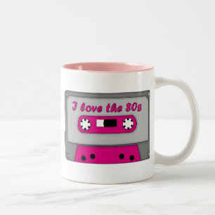 I Liebe der 80er (Kassette) Zweifarbige Tasse