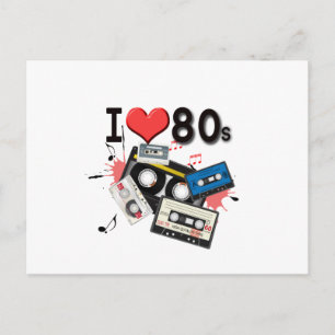 I Liebe der 80er mehrere Produkte ausgewählt Postkarte