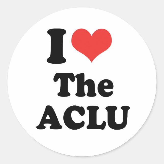 I LIEBE DER ACLU - .pnng Runder Aufkleber (Vorderseite)