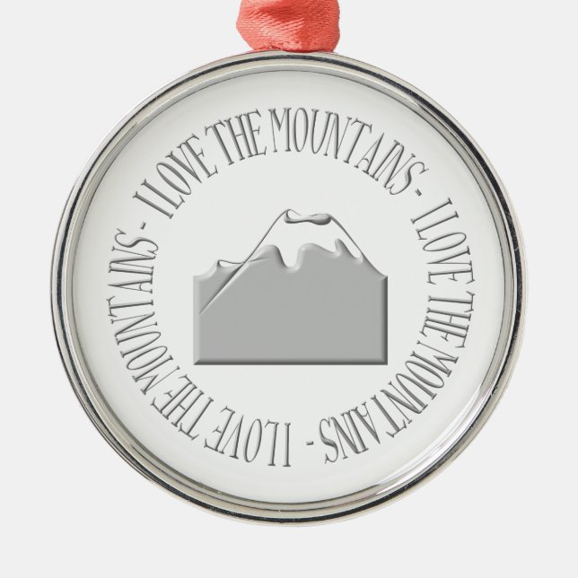 I Liebe der Berge Ornament Aus Metall (Vorne)