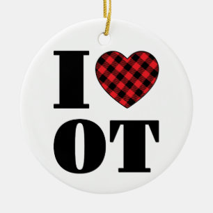 I Liebe der Berufstherapie Keramik Ornament