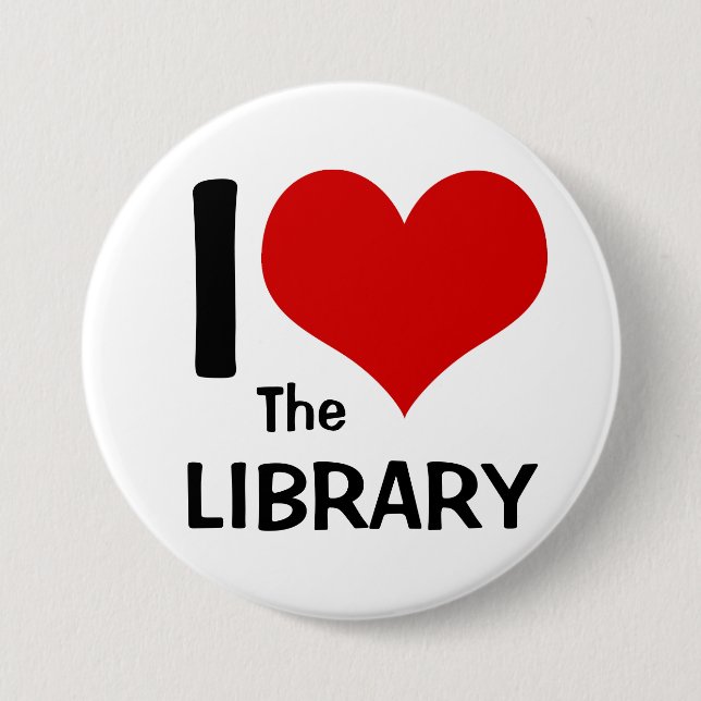 I Liebe der Bibliothek Button (Vorderseite)