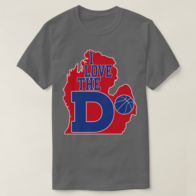 I Liebe der D Pistons Basketball T-Shirt (Design vorne)