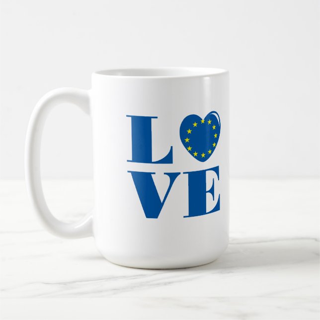 I Liebe der europäischen Gewerkschaft Kaffeetasse (Links)